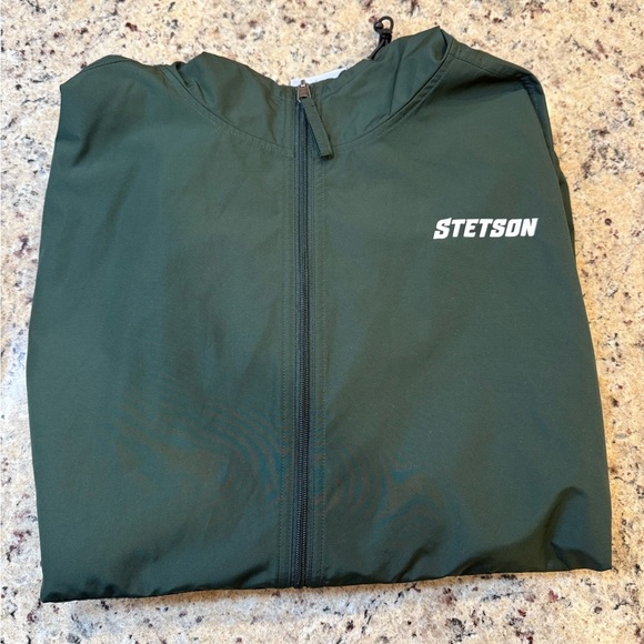 Stetson Dark Green Zip Up Windbreaker/Jacket with Hood - Picture 6 of 6